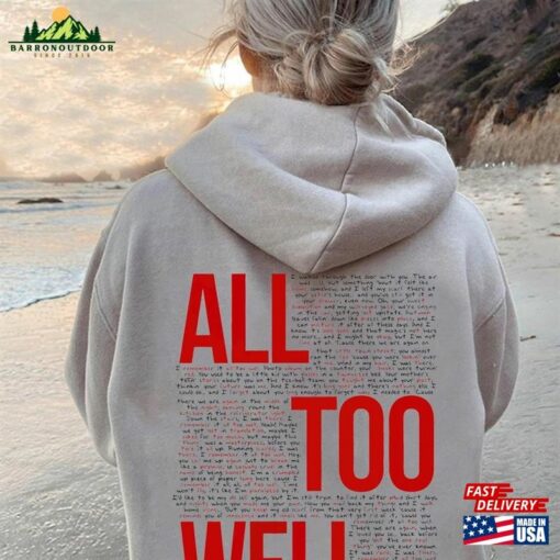 All Too Well Shirt Taylor Vintage Sweatshirt Taylor’s Version T-Shirt