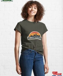Allentown Pennsylvania Minimalist Style Of Downtown At Sunset Classic T-Shirt Hoodie