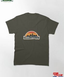 Allentown Pennsylvania Minimalist Style Of Downtown At Sunset Classic T-Shirt Hoodie