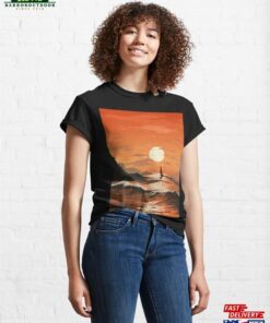 Amber Twilight Sailing Solitude Classic T-Shirt Unisex