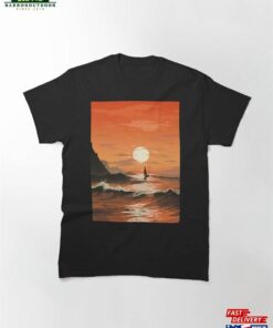 Amber Twilight Sailing Solitude Classic T-Shirt Unisex