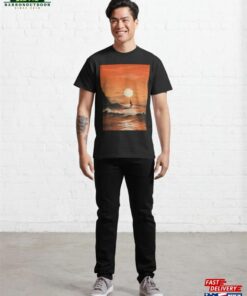 Amber Twilight Sailing Solitude Classic T Shirt Unisex 3