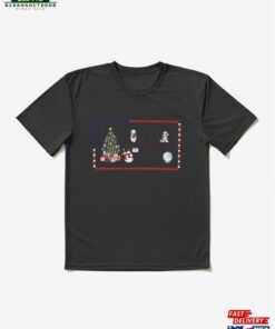 American Christmas Flag Design Active T-Shirt Unisex Hoodie