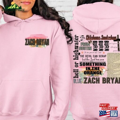 American Heartbreak Album Cover Printed Front And Back Sweatshirt Hoodie Zach Bryan 90S Rap Classic