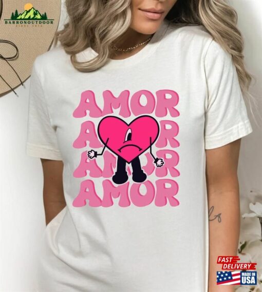 Amor Bad Bunny Heart T Shirt Hoodie Or Sweater Classic Unisex