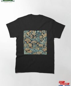An Elegant Forest Of Majestic Creatures In Kalamkari Design Classic T-Shirt Hoodie An Elegant Forest Of Majestic Creatures In Kalamkari Design Classic T-Shirt Hoodie