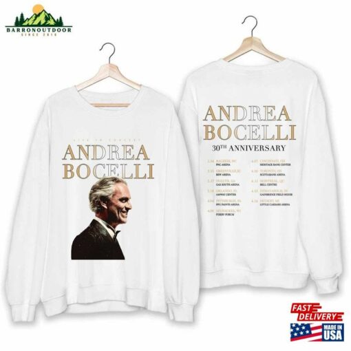 Andrea Bocelli 2024 Tour Shirt 30Th Anniversary Fan Unisex T-Shirt