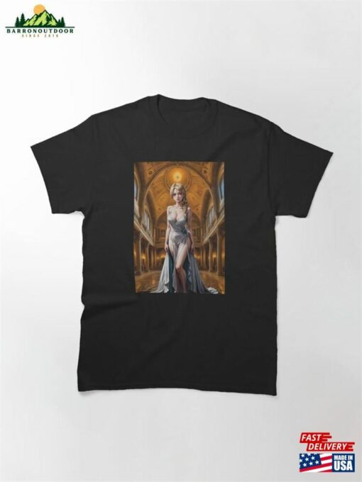 Anime Pinup Girl Suki Tanaka 028 (Dressed As Aphrodite In Her Palace) Classic T-Shirt Sweatshirt Unisex