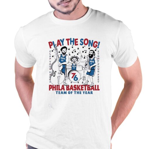 Joel Embiid James Harden Tyrese Maxey Play The Song Phila Basketball Team Of The Year Shirt