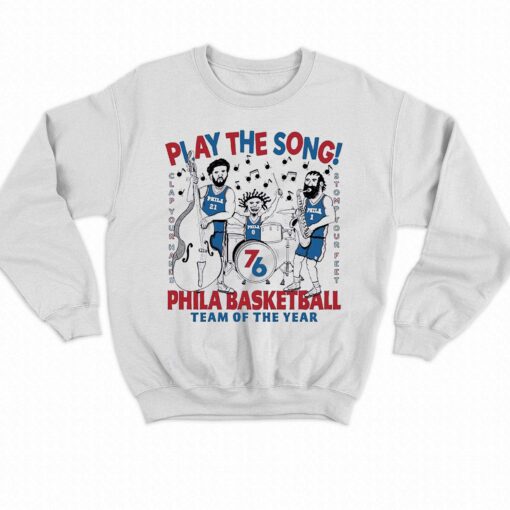 Joel Embiid James Harden Tyrese Maxey Play The Song Phila Basketball Team Of The Year Shirt