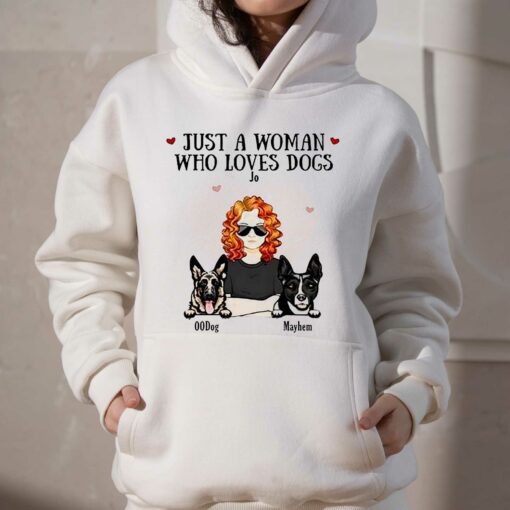 Just A Woman Who Loves Dog Jo 00dog Mayhem Custom Shirt