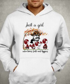 Just A Woman Who Loves Fall And Aggies Peanuts Cartoon T-shirt 2 Just A Woman Who Loves Fall And Aggies Peanuts Cartoon T shirt 3