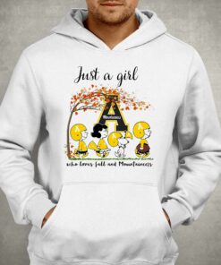Just A Woman Who Loves Fall And Appalachian State Mountaineers Peanuts Cartoon T shirt 3