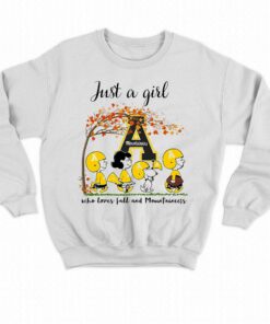 Just A Woman Who Loves Fall And Appalachian State Mountaineers Peanuts Cartoon T shirt 4