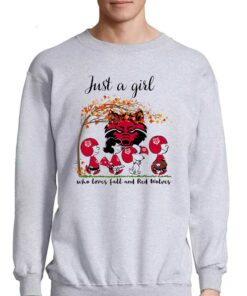 Just A Woman Who Loves Fall And Arkansas State Red Wolves Peanuts Cartoon T-shirt 3 Just A Woman Who Loves Fall And Arkansas State Red Wolves Peanuts Cartoon T shirt 4
