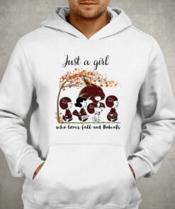 Just A Woman Who Loves Fall And Texas State Bobcats Peanuts Cartoon T-shirt 2 Just A Woman Who Loves Fall And Texas State Bobcats Peanuts Cartoon T shirt 3