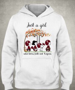 Just A Woman Who Loves Fall And Troy Trojans Peanuts Cartoon T-shirt 2 Just A Woman Who Loves Fall And Troy Trojans Peanuts Cartoon T shirt 3