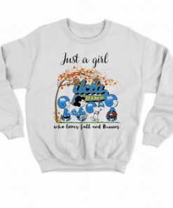 Just A Woman Who Loves Fall And Ucla Bruins Peanuts Cartoon T-shirt 3 Just A Woman Who Loves Fall And Ucla Bruins Peanuts Cartoon T shirt 4