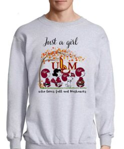 Just A Woman Who Loves Fall And Ul Monroe Warhawks Cartoon T-shirt 3 Just A Woman Who Loves Fall And Ul Monroe Warhawks Cartoon T shirt 4