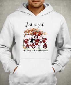 Just A Woman Who Loves Fall And Umass Minutemen Peanuts Cartoon T-shirt 2 Just A Woman Who Loves Fall And Umass Minutemen Peanuts Cartoon T shirt 3