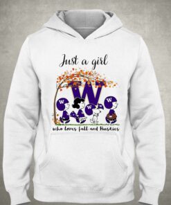 Just A Woman Who Loves Fall And Washington Huskies Peanuts Cartoon T-shirt 2 Just A Woman Who Loves Fall And Washington Huskies Peanuts Cartoon T shirt 3