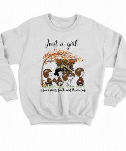 Just A Woman Who Loves Fall And Western Michigan Broncos Peanuts Cartoon T-shirt 3 Just A Woman Who Loves Fall And Western Michigan Broncos Peanuts Cartoon T shirt 4