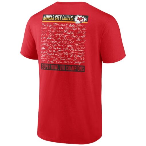 Kansas City Chiefs Fanatics Branded Super Bowl Lvii Champions Signature Roster T-shirt