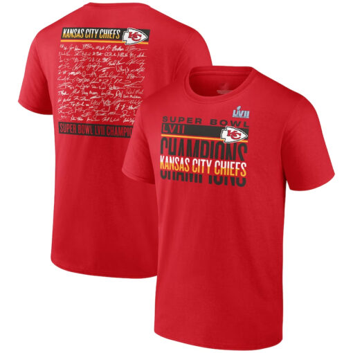 Kansas City Chiefs Fanatics Branded Super Bowl Lvii Champions Signature Roster T-shirt