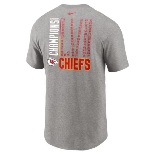 Kansas City Chiefs Nike Super Bowl Lvii Champions Roster T-shirt