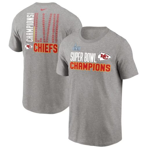 Kansas City Chiefs Nike Super Bowl Lvii Champions Roster T-shirt