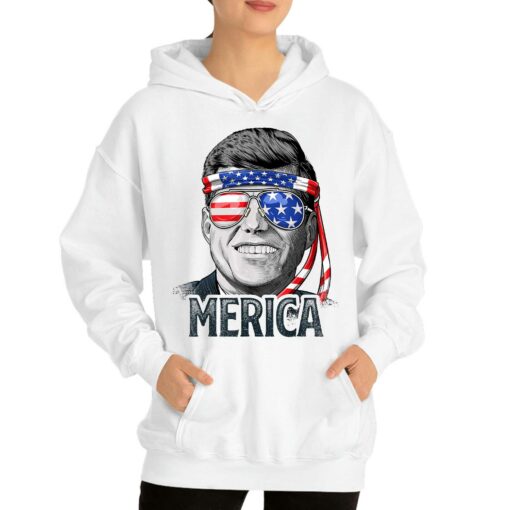 Kennedy Merica 4th Of July President Jfk Men American Flag T-shirt