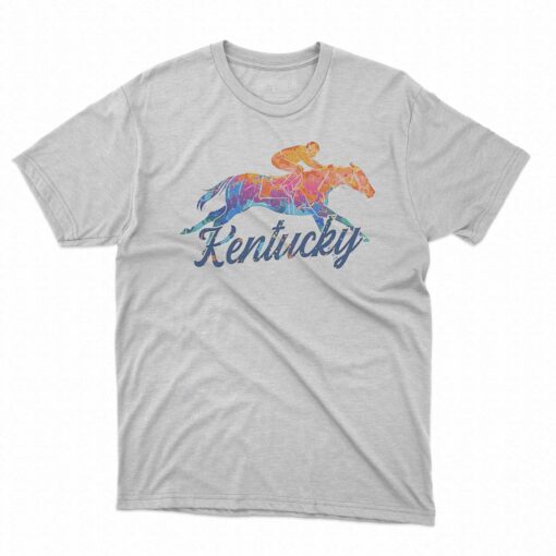 Kentucky Derby Kentucky Horse Splatter Pattern Natural Shirt