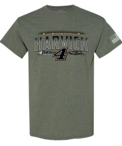 Kevin Harvick Stewart-haas Racing Team Collection Busch Light Military Car T-shirt Kevin Harvick Stewart-haas Racing Team Collection Busch Light Military Car T-shirt