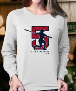 Kike Hernandez 5 Boston T shirt 4