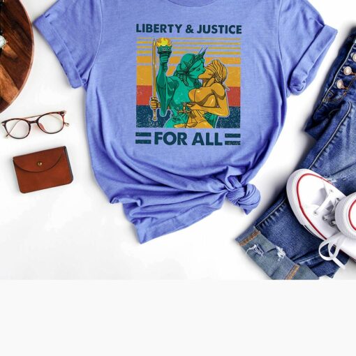 Liberty Design Shirt Lgbt Liberty And Justice For All