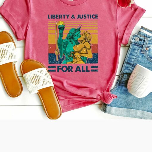 Liberty Design Shirt Lgbt Liberty And Justice For All