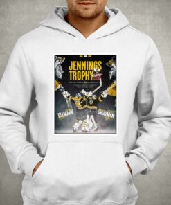 Linus Ullmark And Jeremy Swayman Boston Hockey Jennings Trophy Champs Shirt 3