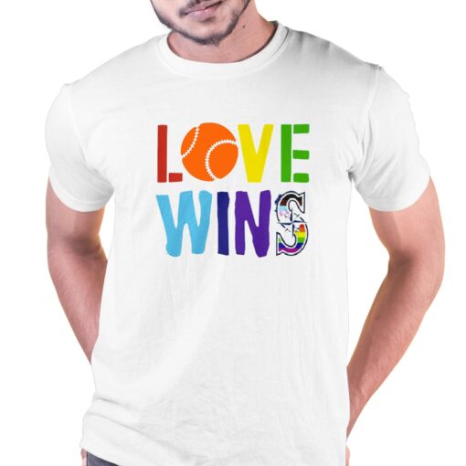 Love Wins Seattle Mariners Pride T-shirt