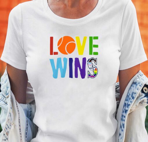 Love Wins Seattle Mariners Pride T-shirt