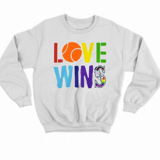 Love Wins Seattle Mariners Pride T-shirt