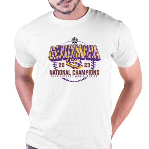 Lsu Tigers Fanatics Branded 2023 Ncaa Men’s Baseball College World Series Champions T-shirt