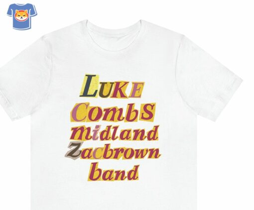 Luke Combs Midland Zac Brown Band Tshirt Camping Shirts