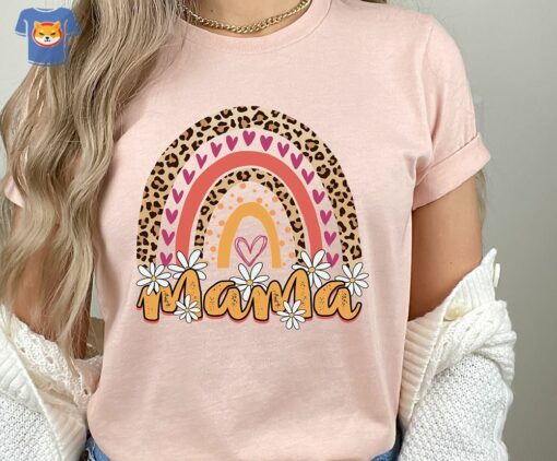 Mama Rainbow Shirt Baby Announcement T-shirt Future Mom