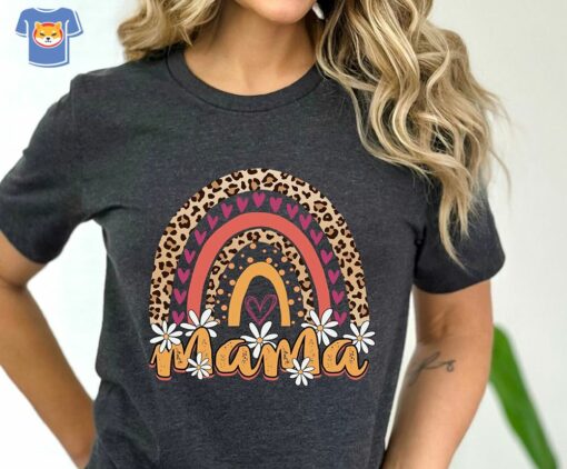 Mama Rainbow Shirt Baby Announcement T-shirt Future Mom