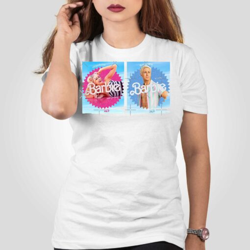 Margot Robbie And Ryan Gosling Barbie Movie Stickers Set T-shirt