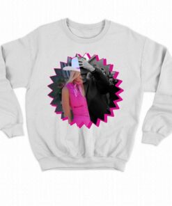 Margot Robbie Reacts Barbie X Oppenheimer T-shirt 3 Margot Robbie Reacts Barbie X Oppenheimer T shirt 4