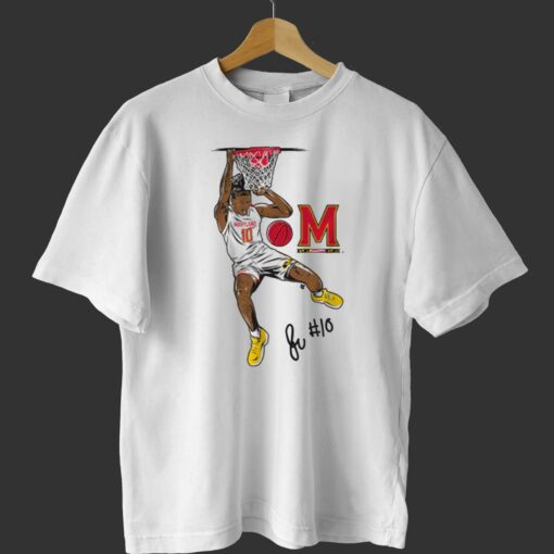 Maryland Basketball Julian Reese Signature Slam T-shirt