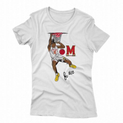 Maryland Basketball Julian Reese Signature Slam T-shirt