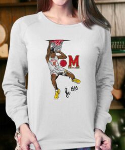 Maryland Basketball Julian Reese Signature Slam T shirt 4