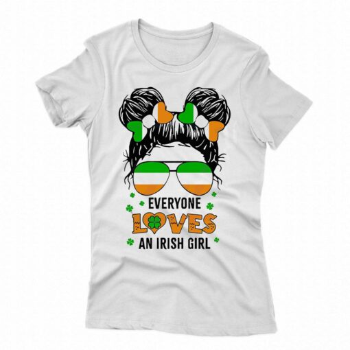 Messy Bun Irish Girl Funny Patricks Day Quote Shirt